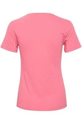 BASIC PINK V NECK T SHIRT