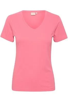 BASIC PINK V NECK T SHIRT