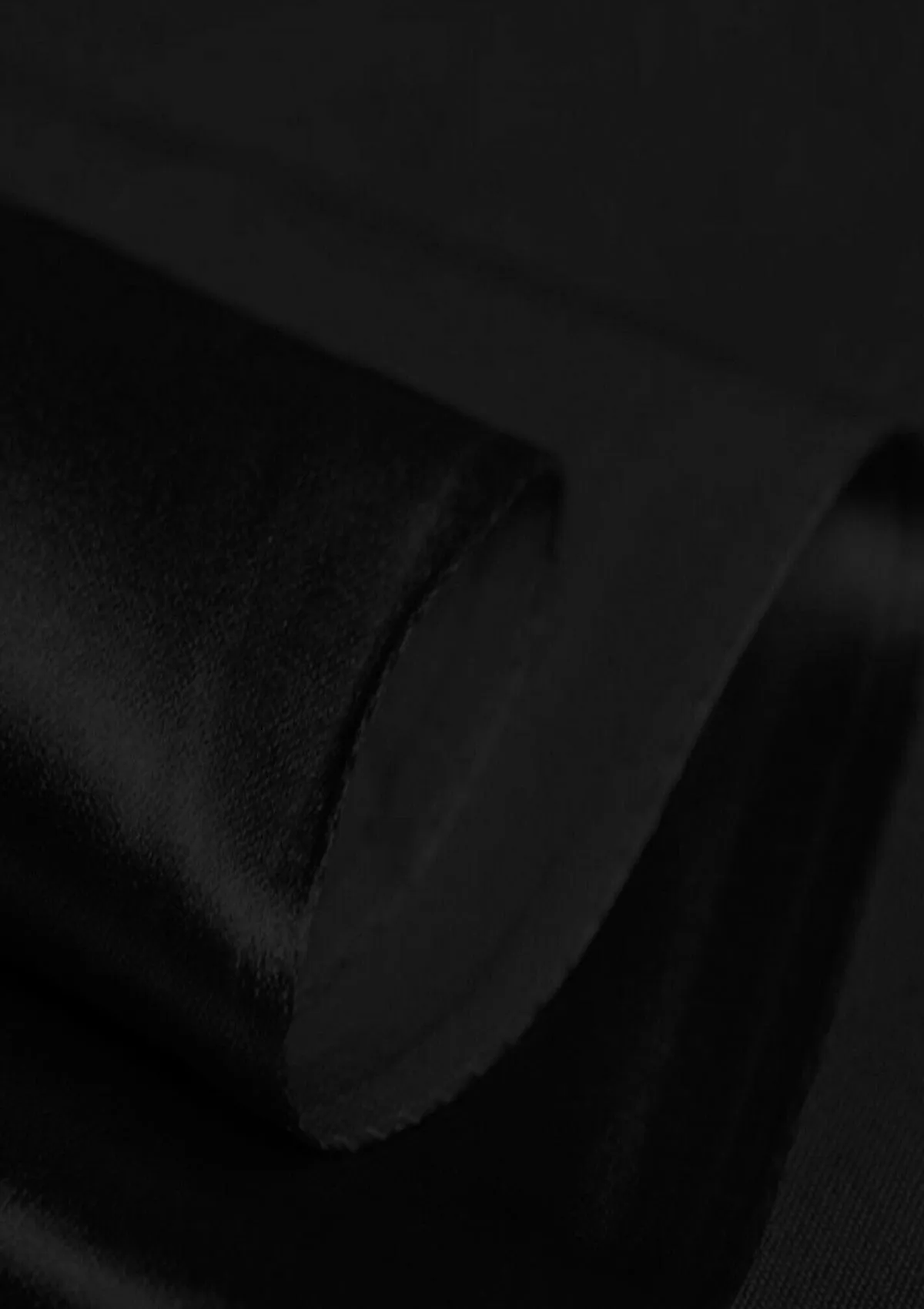 Black Crepe Back Satin Luxury 45"Wide Non Stretch Medium Weight Dress & Bridal Fabric