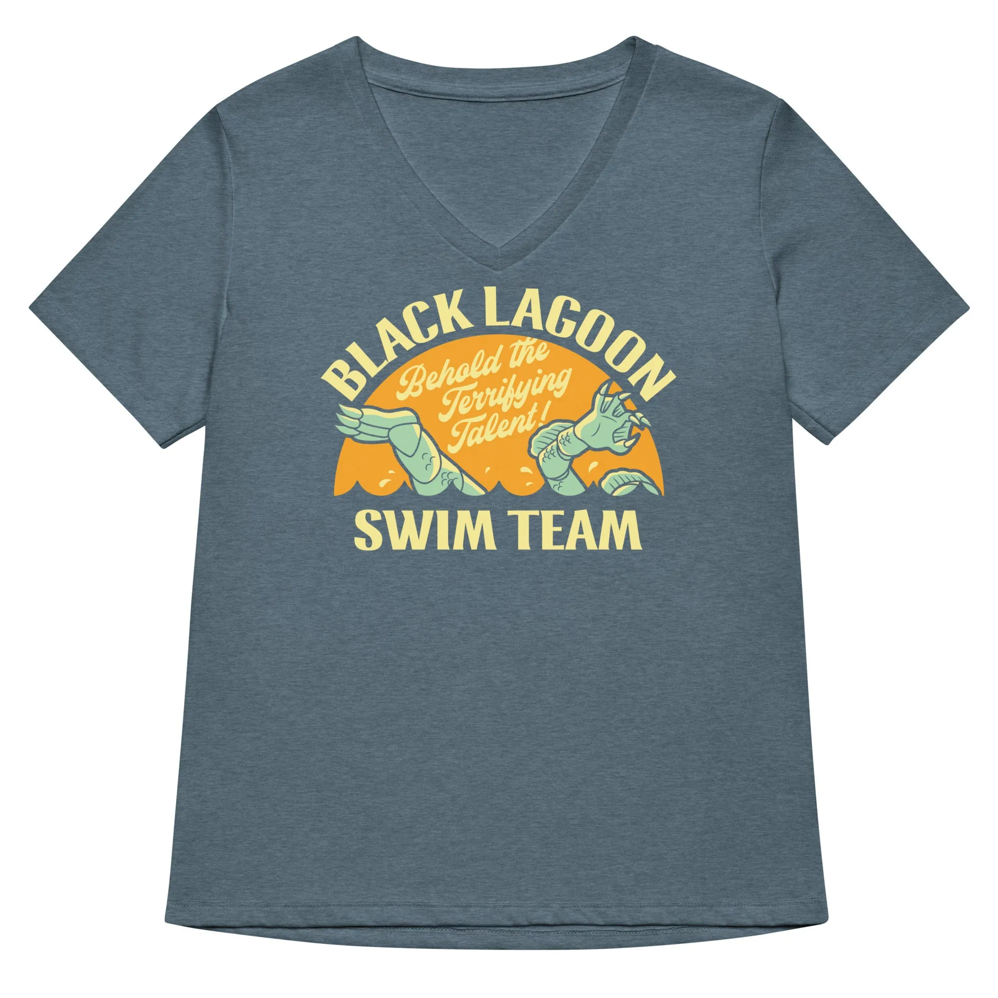 Black Lagoon Swim Team Women's V-Neck Tee