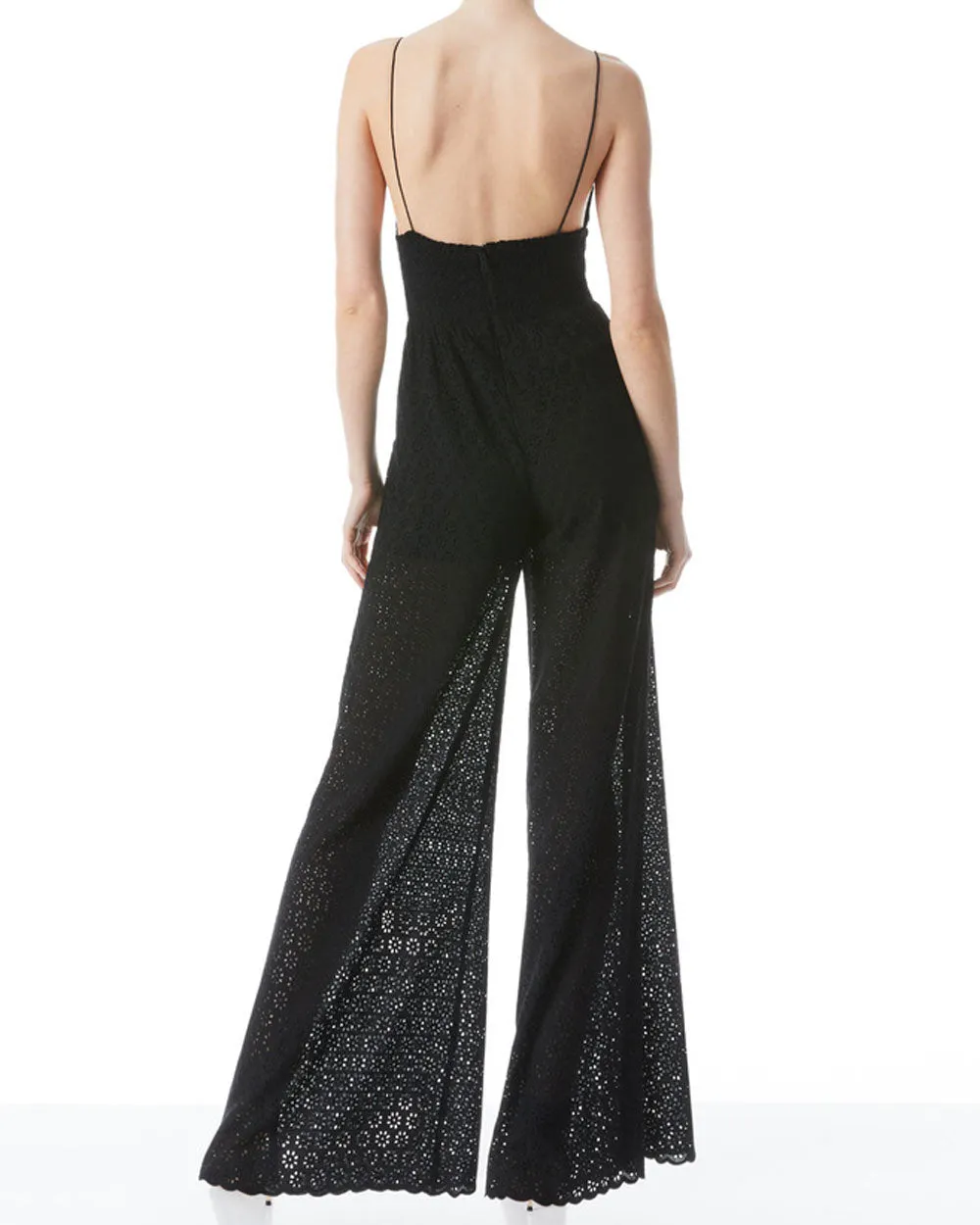 Black Tilly Wide Leg Button Front Jumpsuit