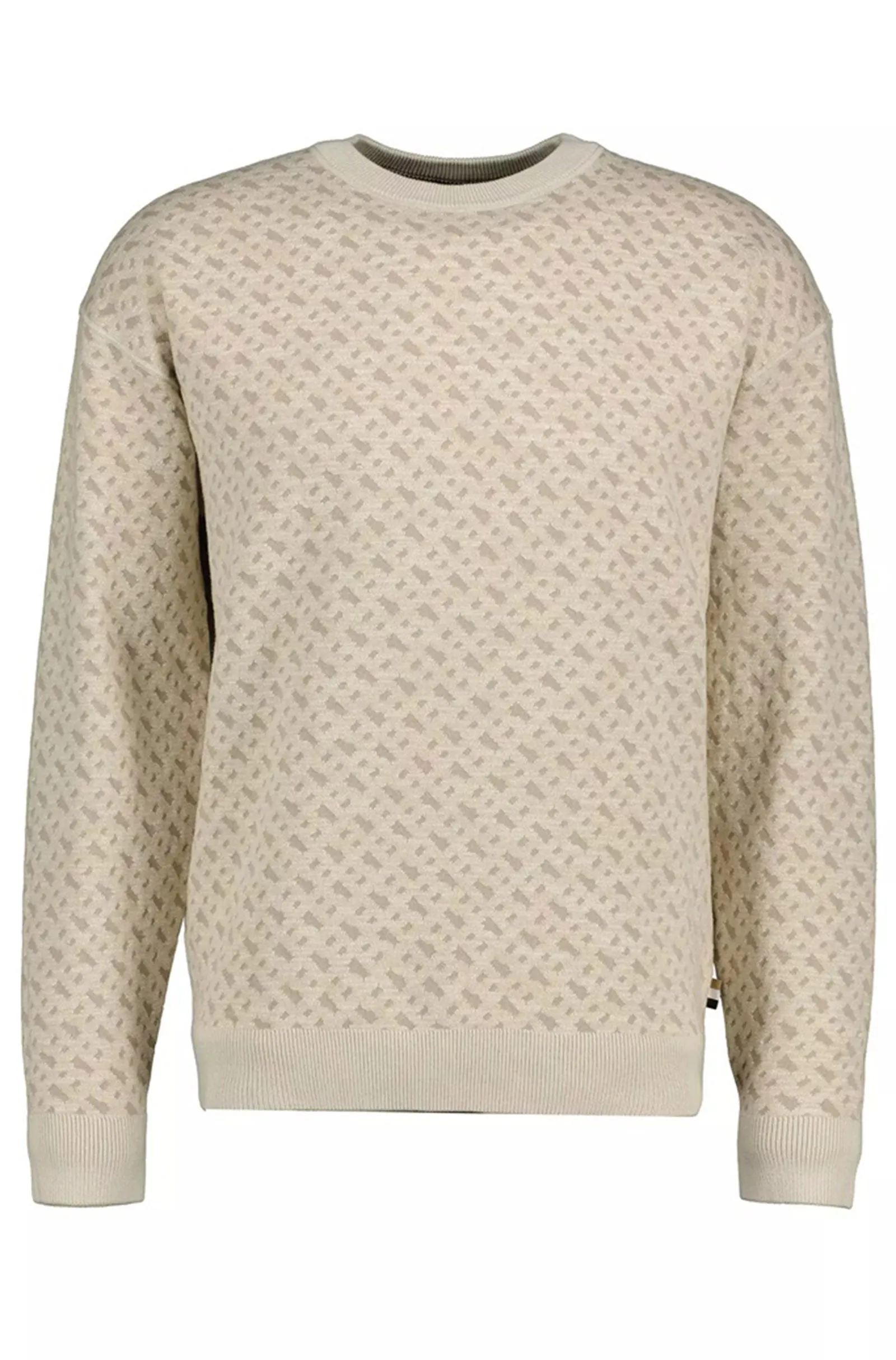 BOSS - C-JIMONO Cotton Blend Crew Neck Sweater With Embossed Logo Detail 50537644 131