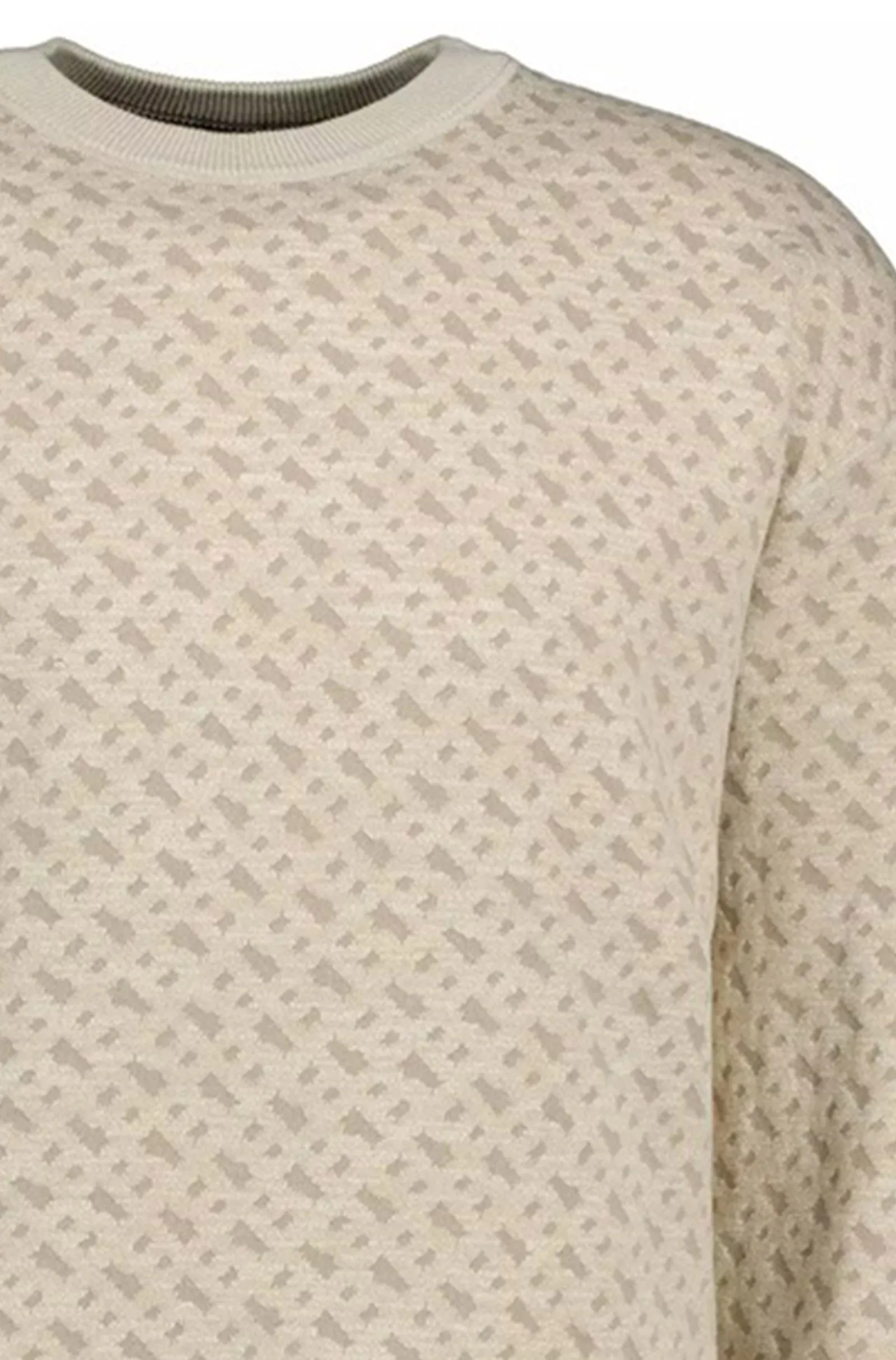 BOSS - C-JIMONO Cotton Blend Crew Neck Sweater With Embossed Logo Detail 50537644 131
