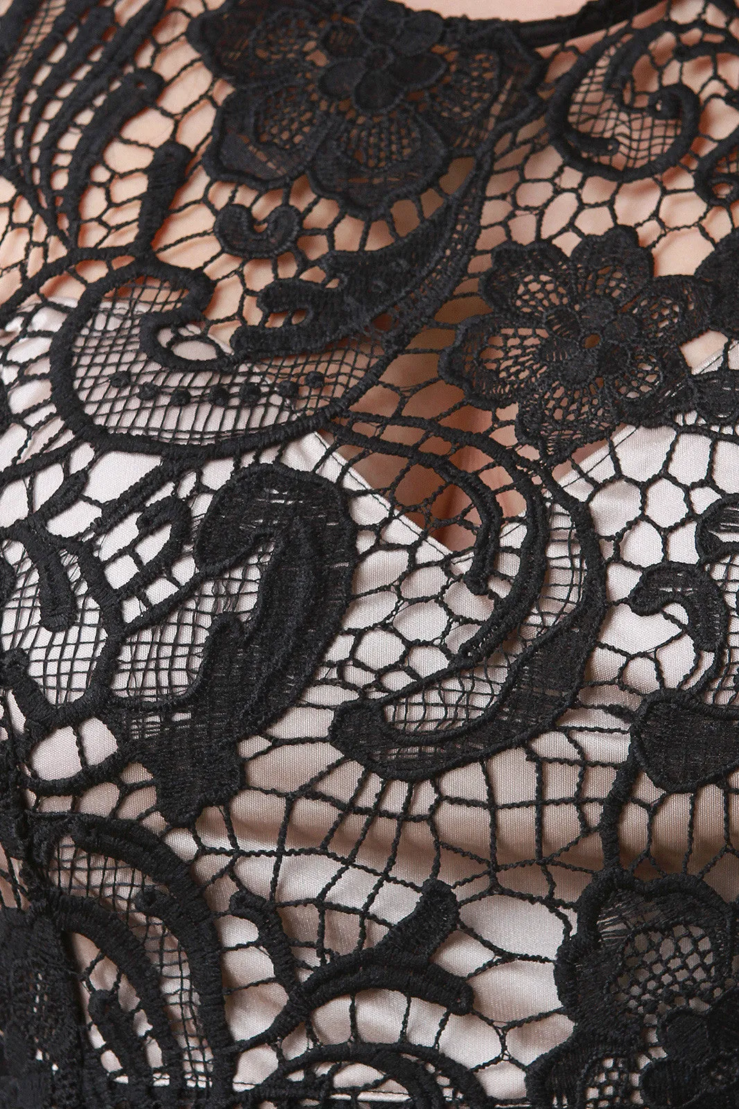 Crochet Lace Sleeveless Cocktail Dress