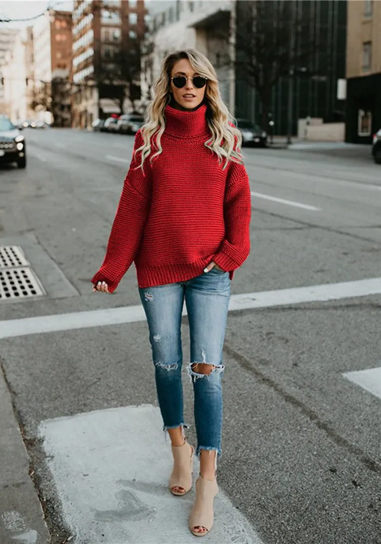 Cuddle time Oversized turtleneck sweater