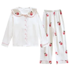 Doll Collar Style Pajama Suit