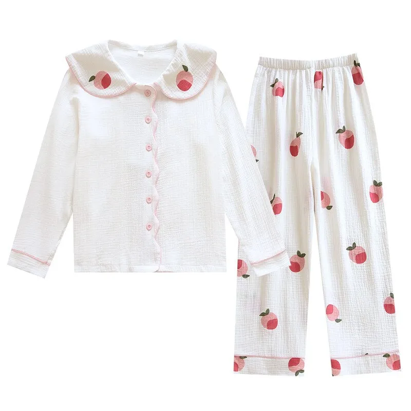 Doll Collar Style Pajama Suit