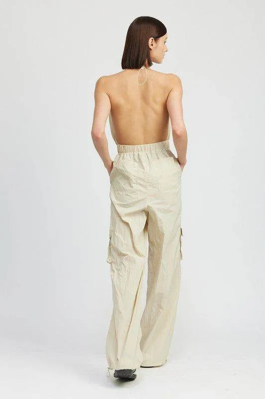 Emory Park Spaghetti Strap Cargo Jumpsuit