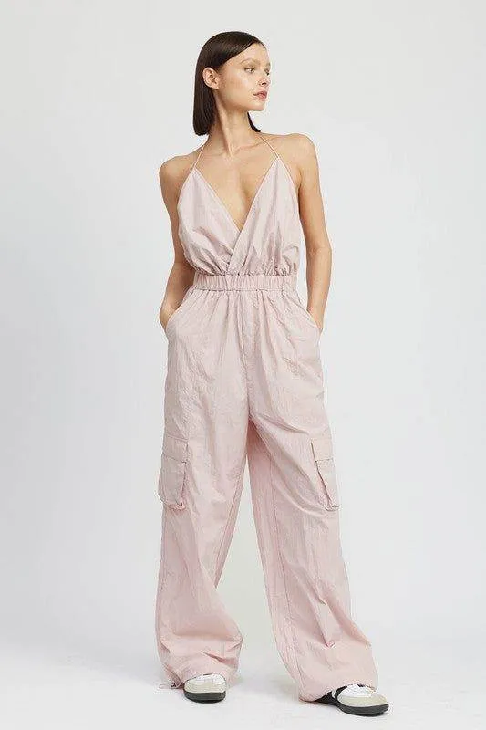 Emory Park Spaghetti Strap Cargo Jumpsuit