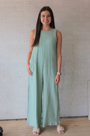 FINAL SALE Landry Gauze Wide Leg Jumpsuit