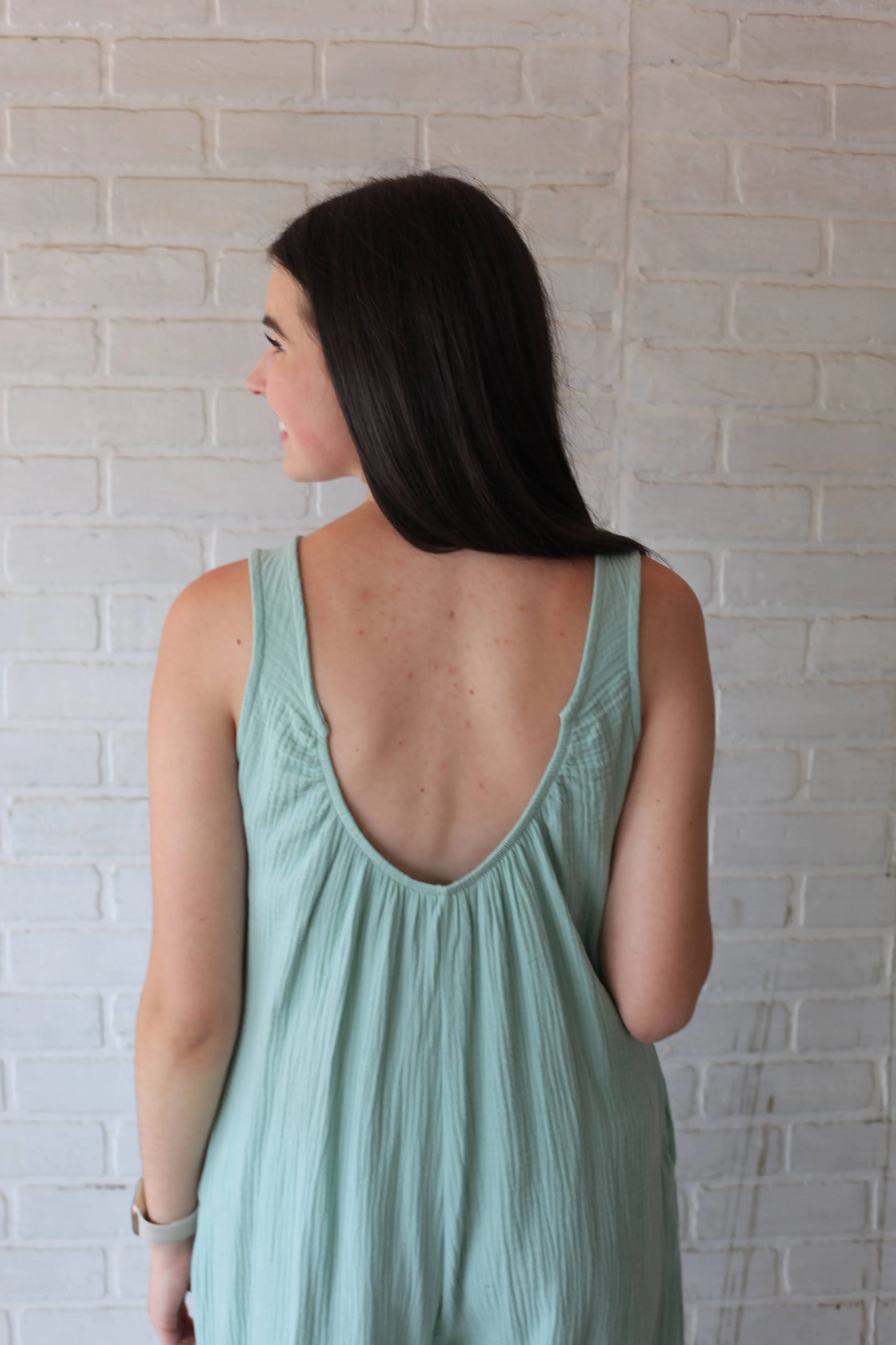 FINAL SALE Landry Gauze Wide Leg Jumpsuit