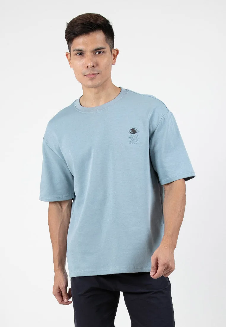 Forest Heavy Weight Cotton Oversized Round Neck Tee Men Casual | Baju T Shirt Lelaki - 621383