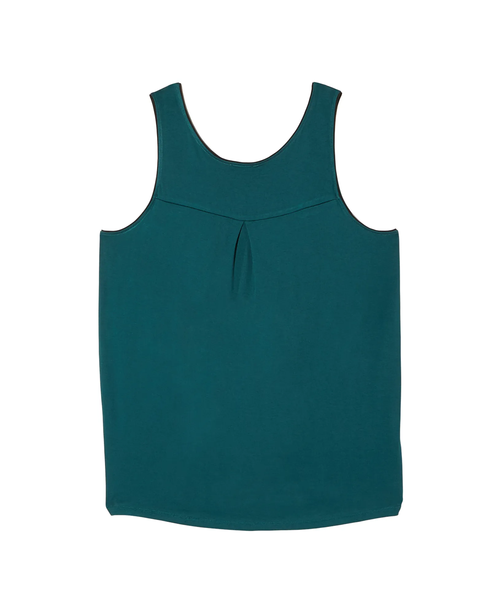 Hilary Zip Detail Tank | Turquoise / Black