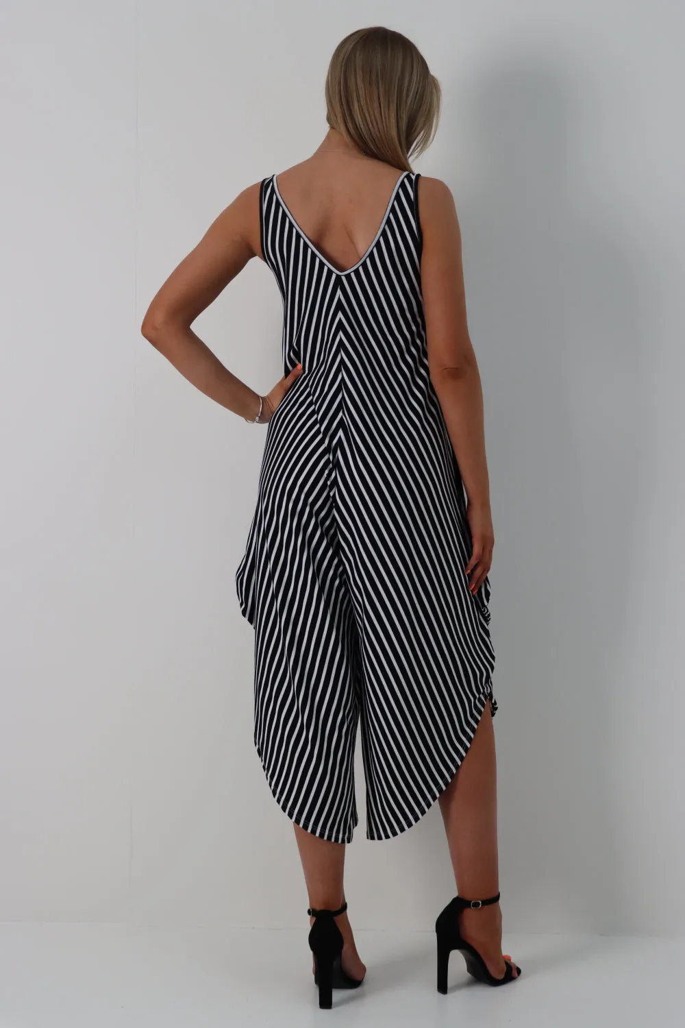 Italian Stripe Pattern Jumpsuit