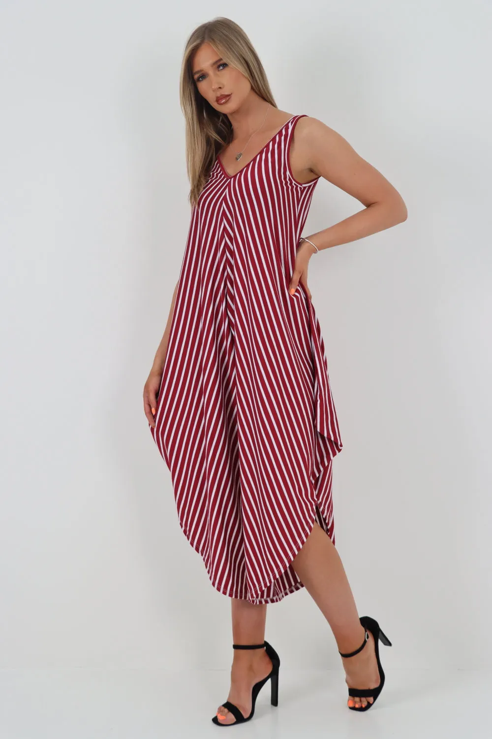 Italian Stripe Pattern Jumpsuit