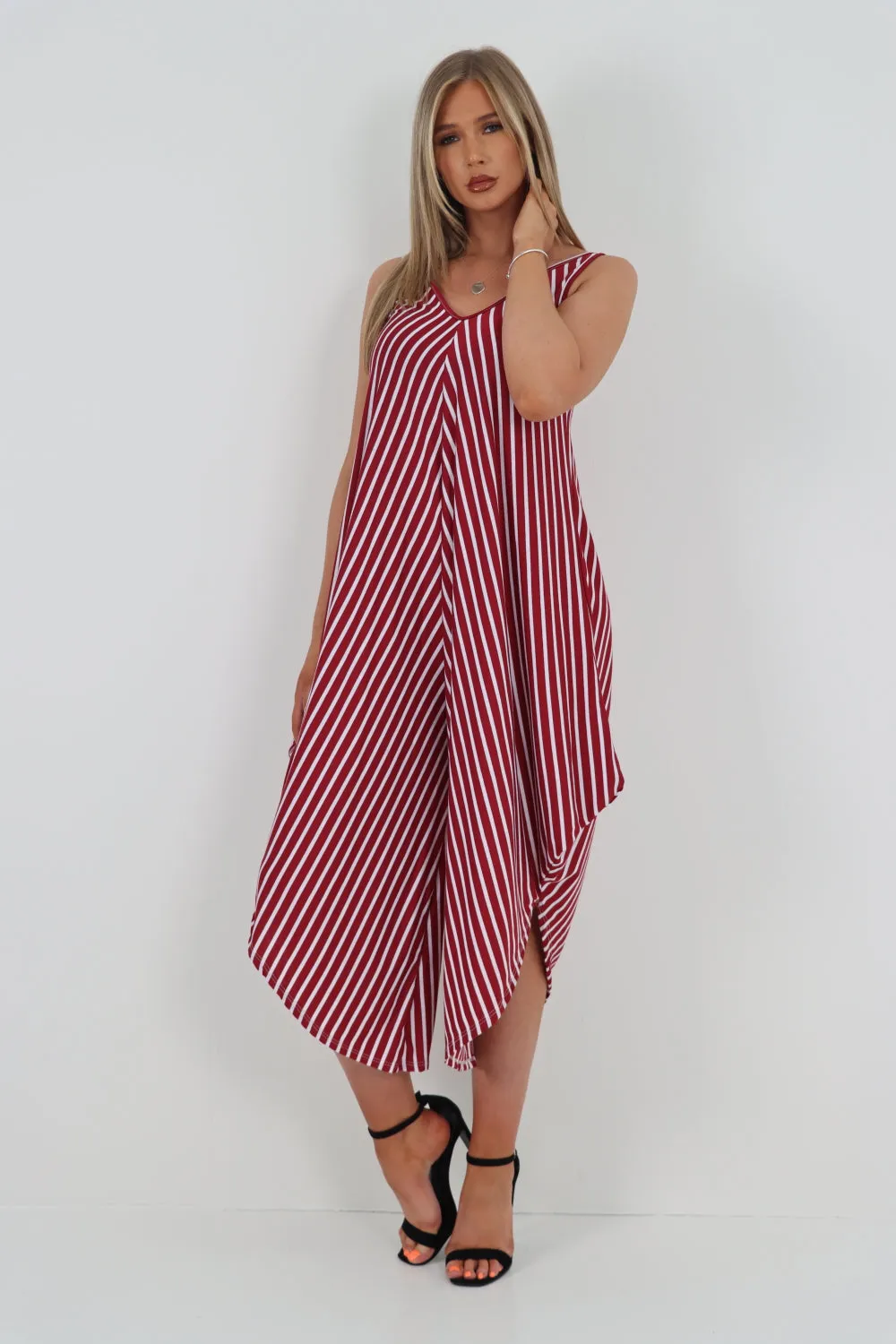 Italian Stripe Pattern Jumpsuit