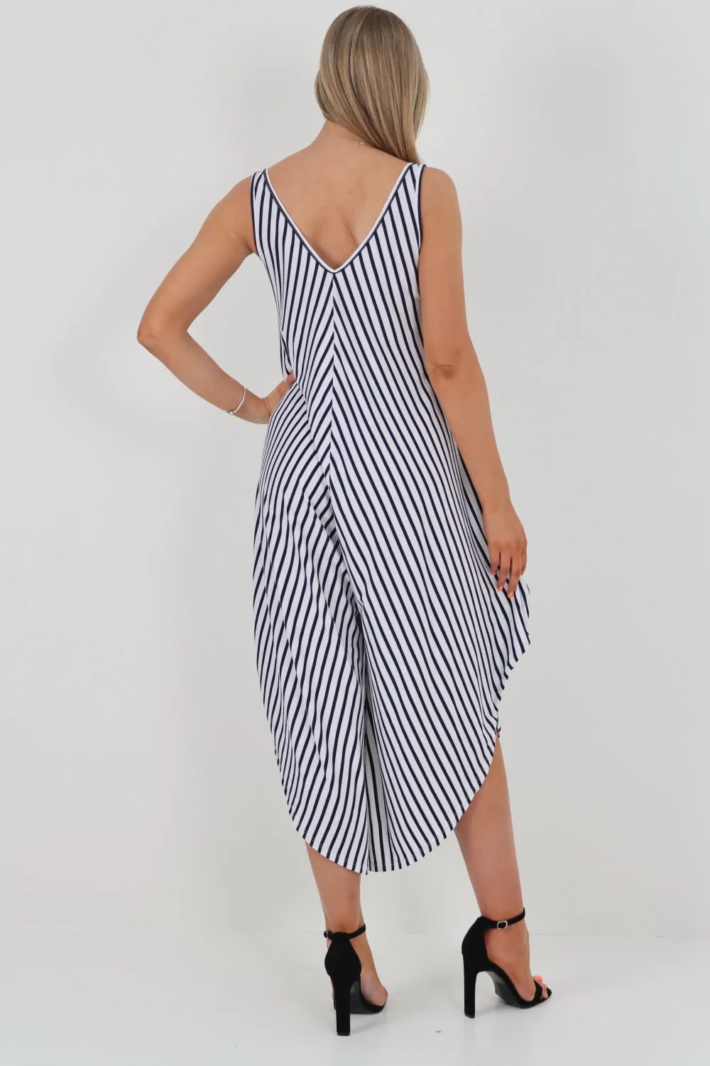 Italian Stripe Pattern Jumpsuit