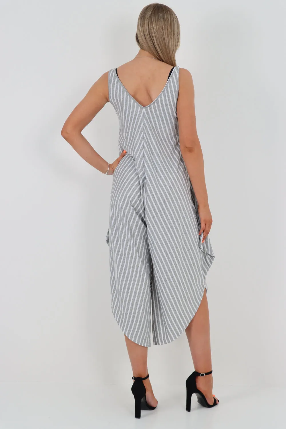 Italian Stripe Pattern Jumpsuit