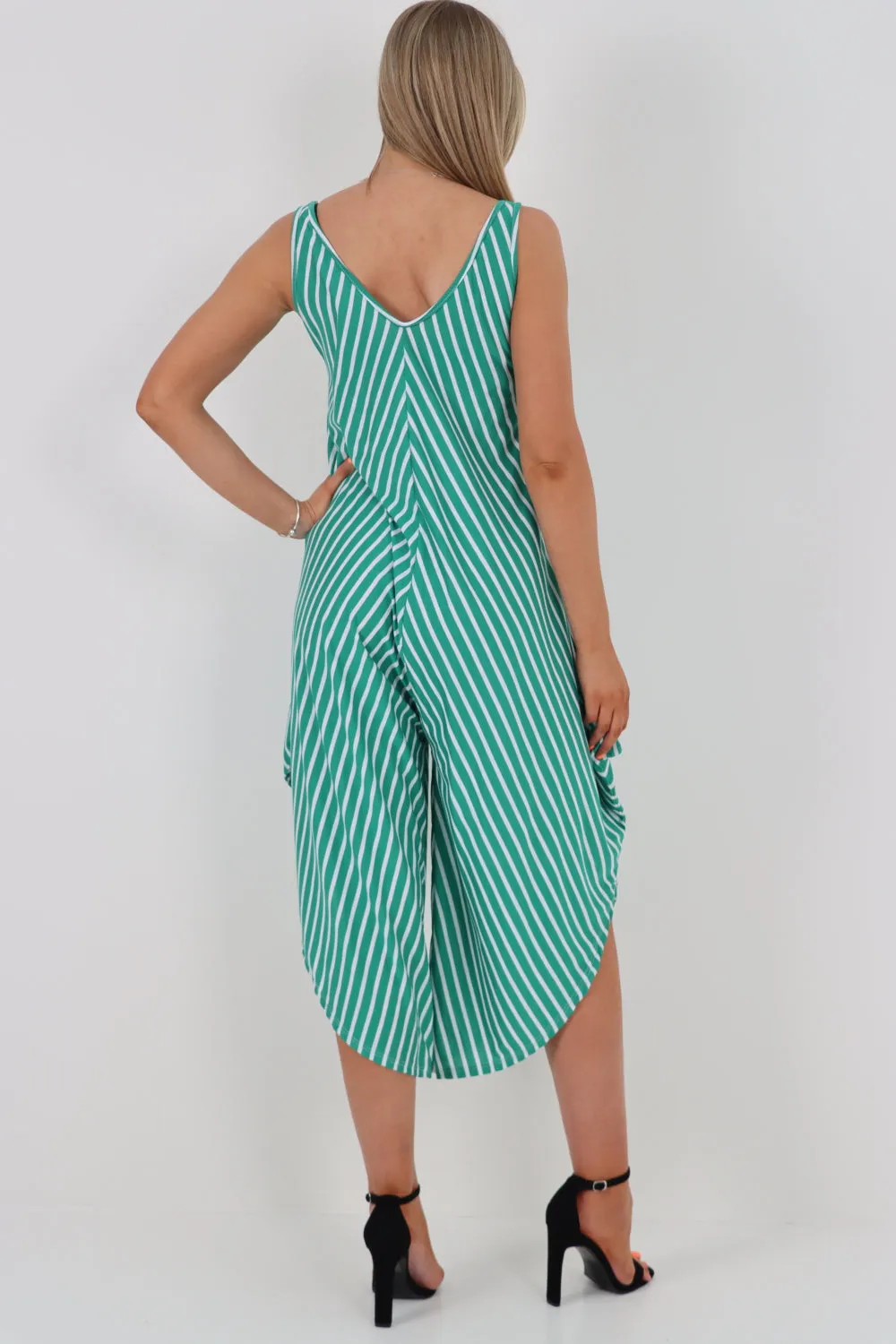 Italian Stripe Pattern Jumpsuit