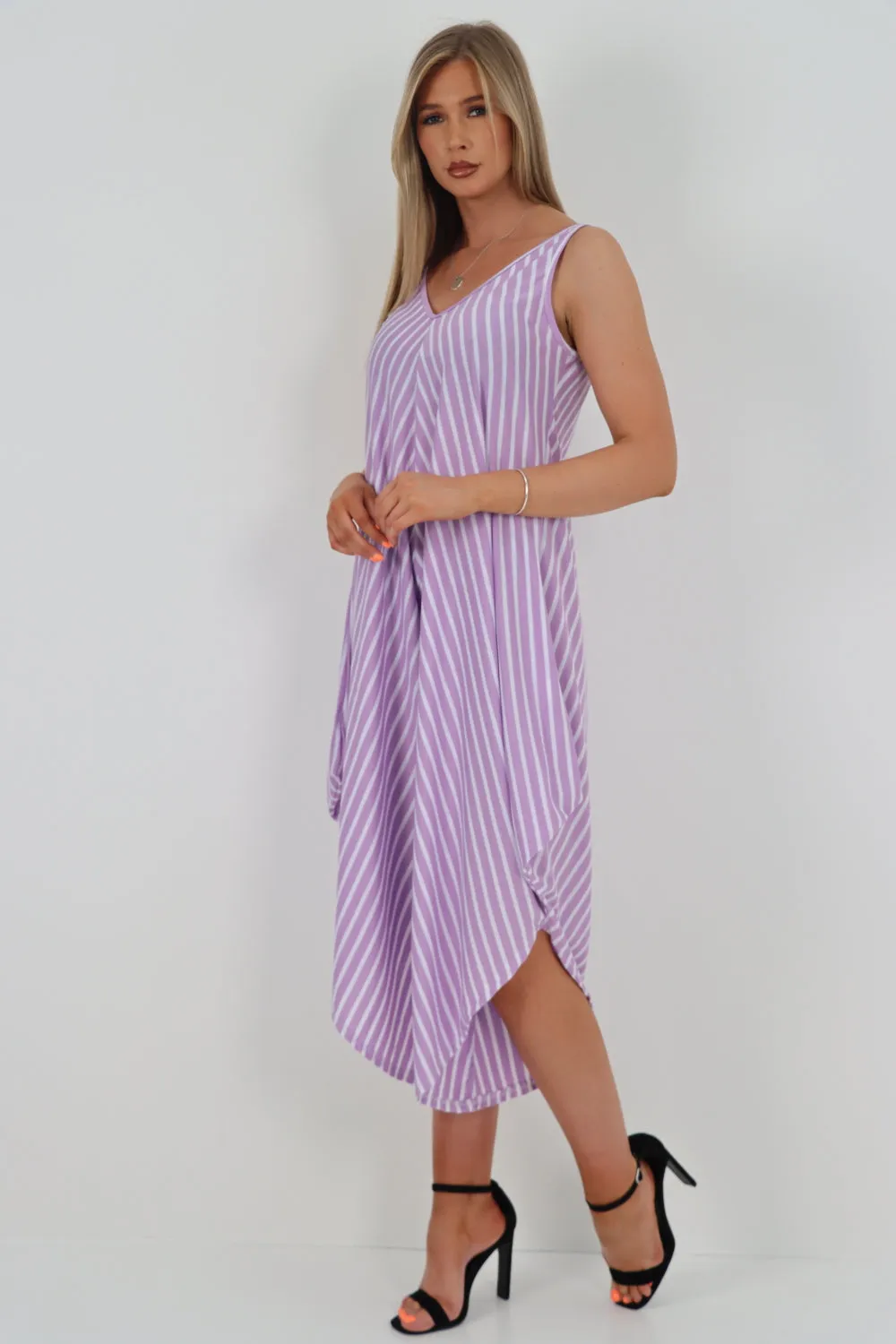 Italian Stripe Pattern Jumpsuit