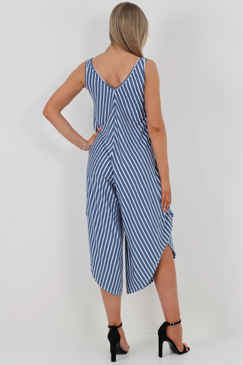 Italian Stripe Pattern Jumpsuit