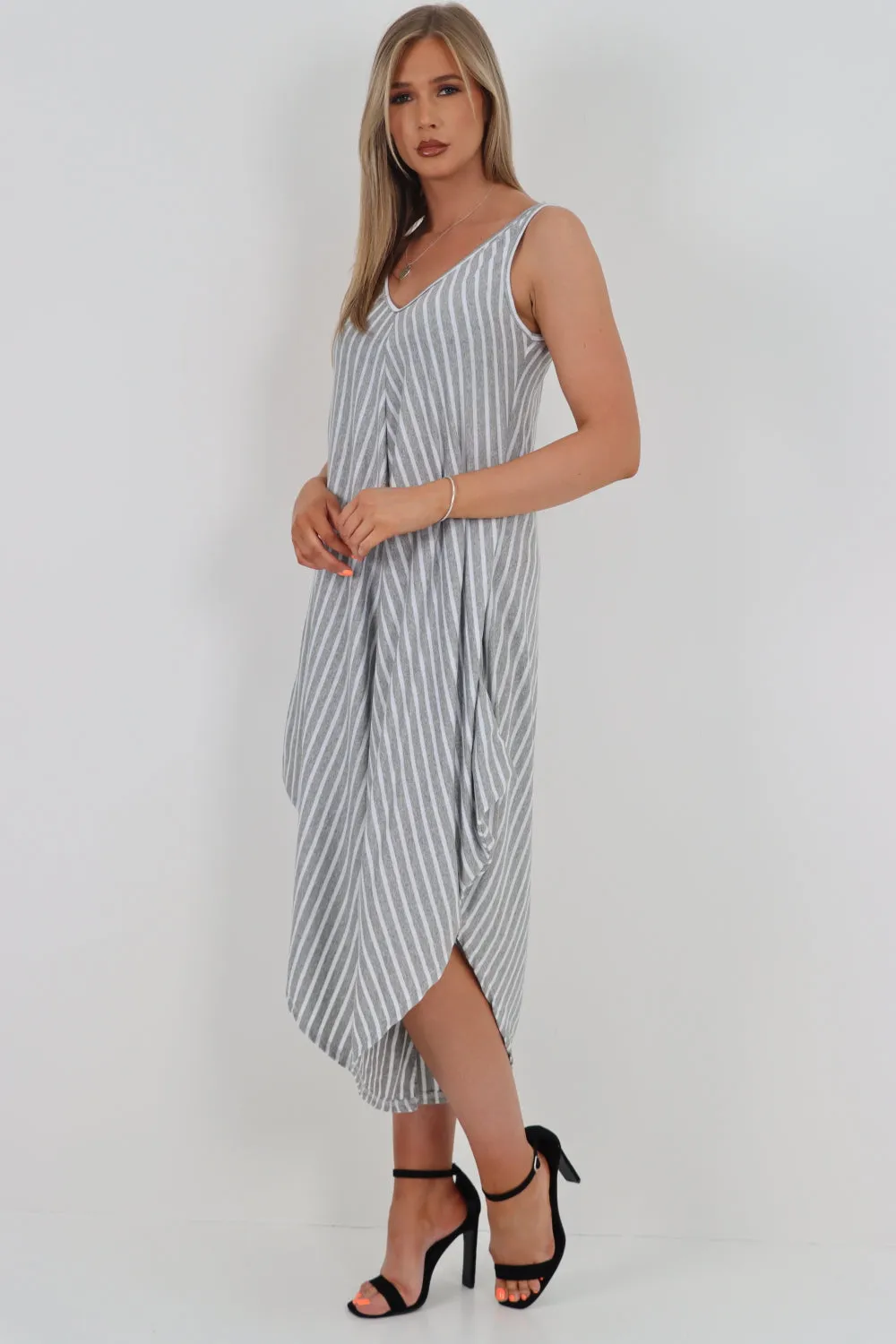 Italian Stripe Pattern Jumpsuit