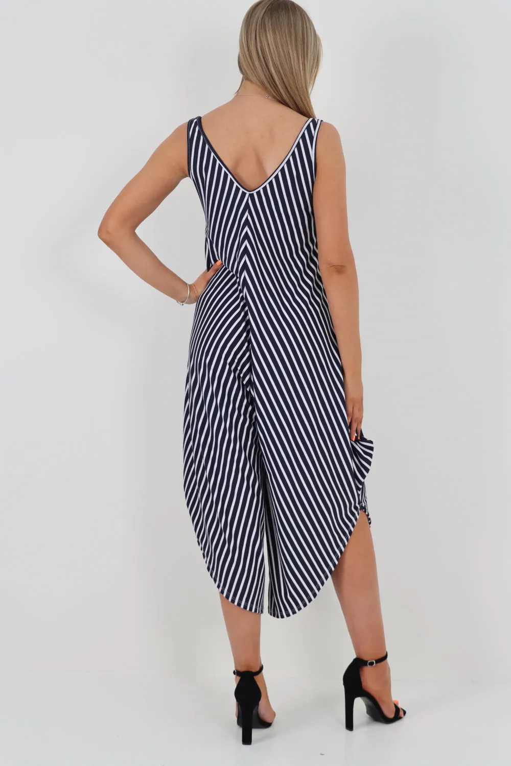 Italian Stripe Pattern Jumpsuit
