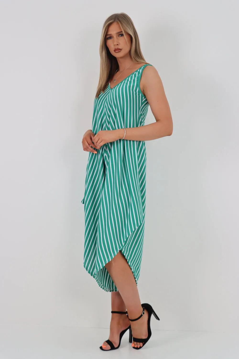Italian Stripe Pattern Jumpsuit
