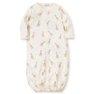 Kissy Kissy Print Convertible Gown Sophie La Girafe Ecru