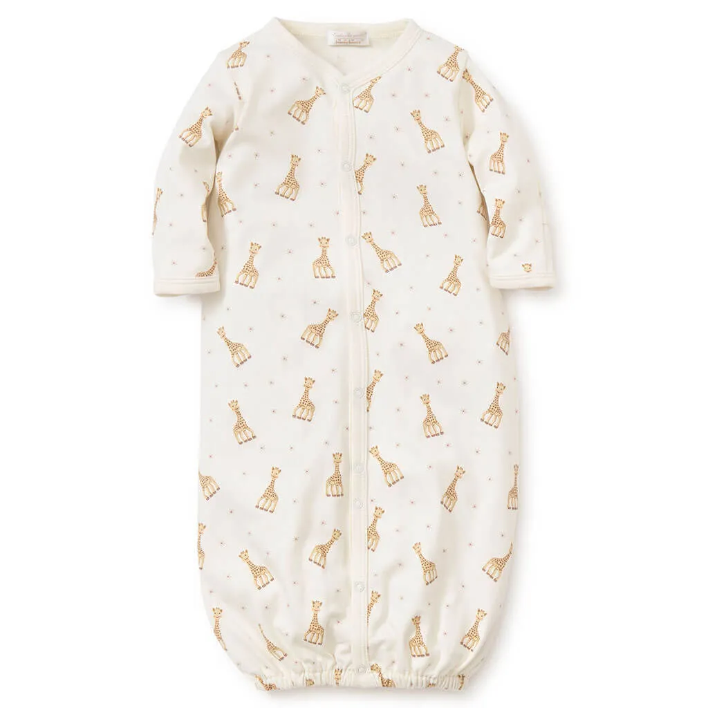 Kissy Kissy Print Convertible Gown Sophie La Girafe Ecru