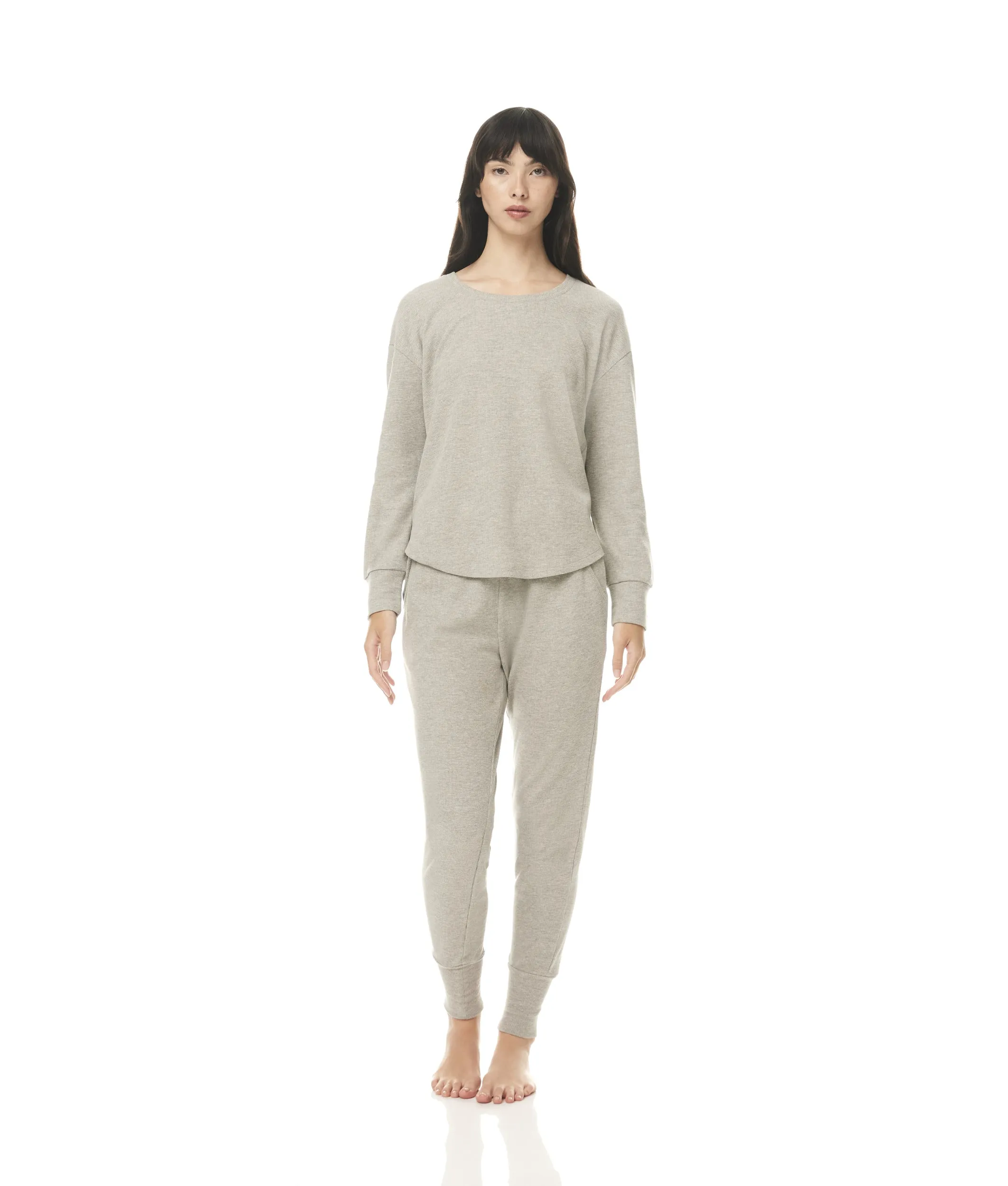 Logan Grey Waffle Pyjamas