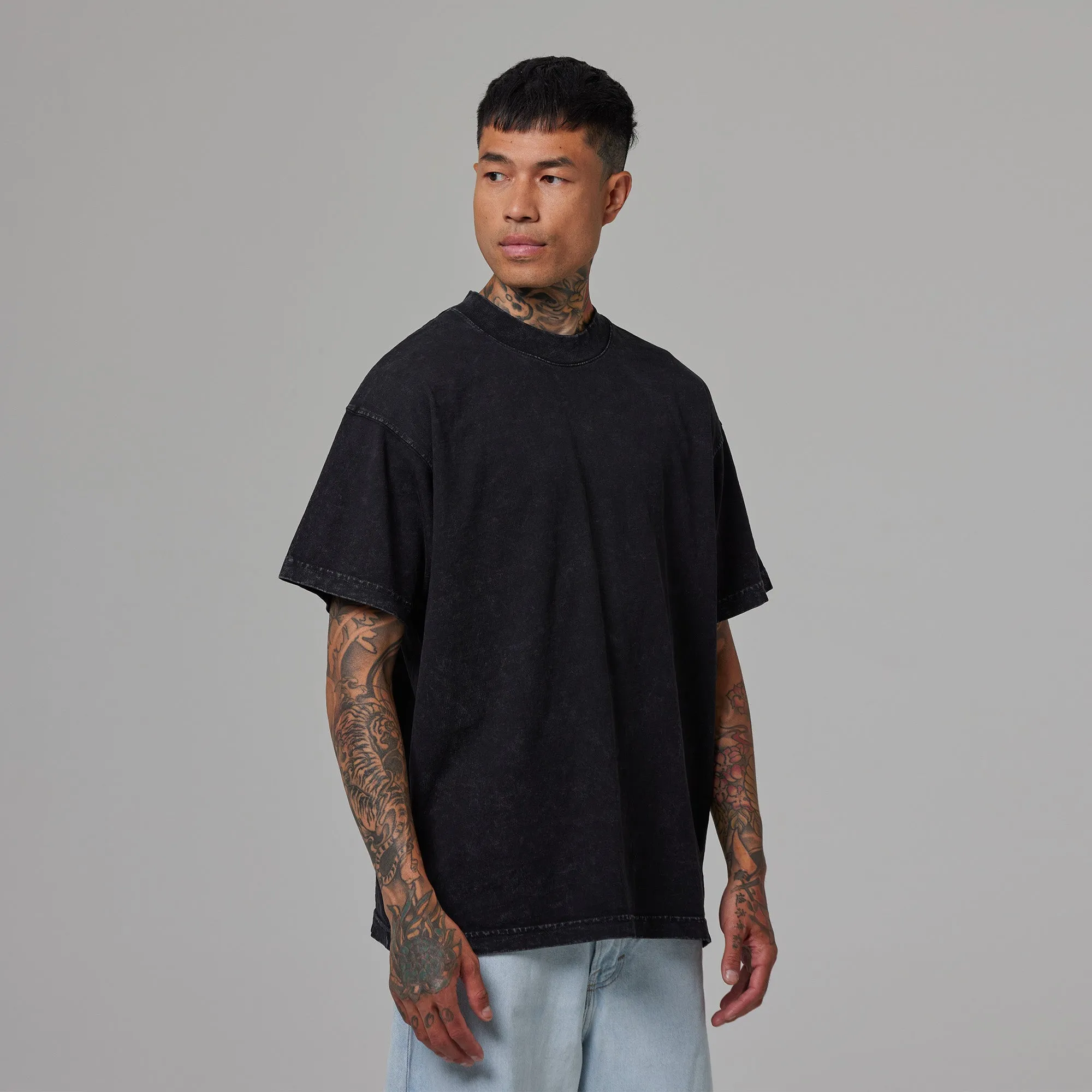 MENS MOCK NECK TEE 9 PACK
