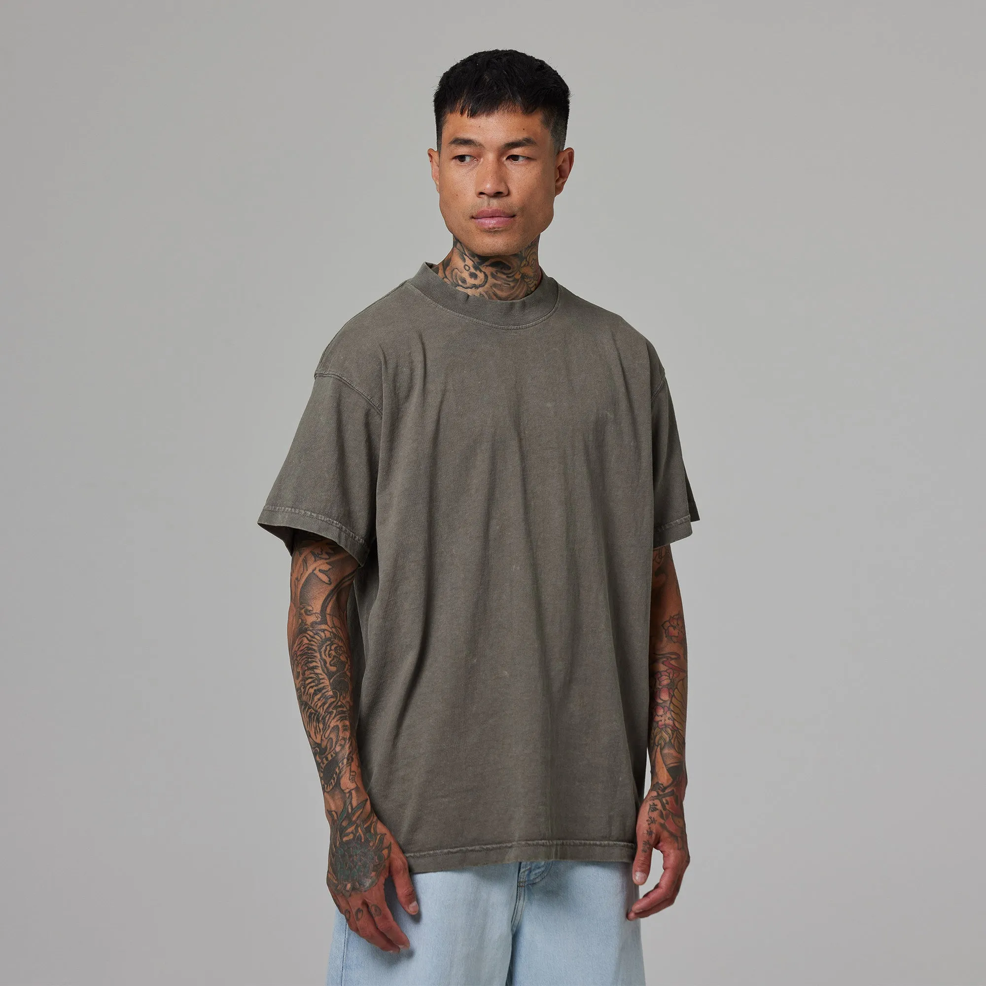 MENS MOCK NECK TEE 9 PACK