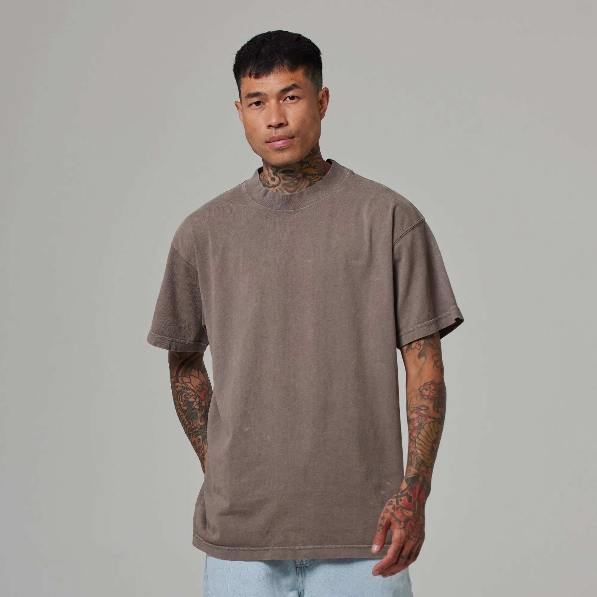 MENS MOCK NECK TEE 9 PACK