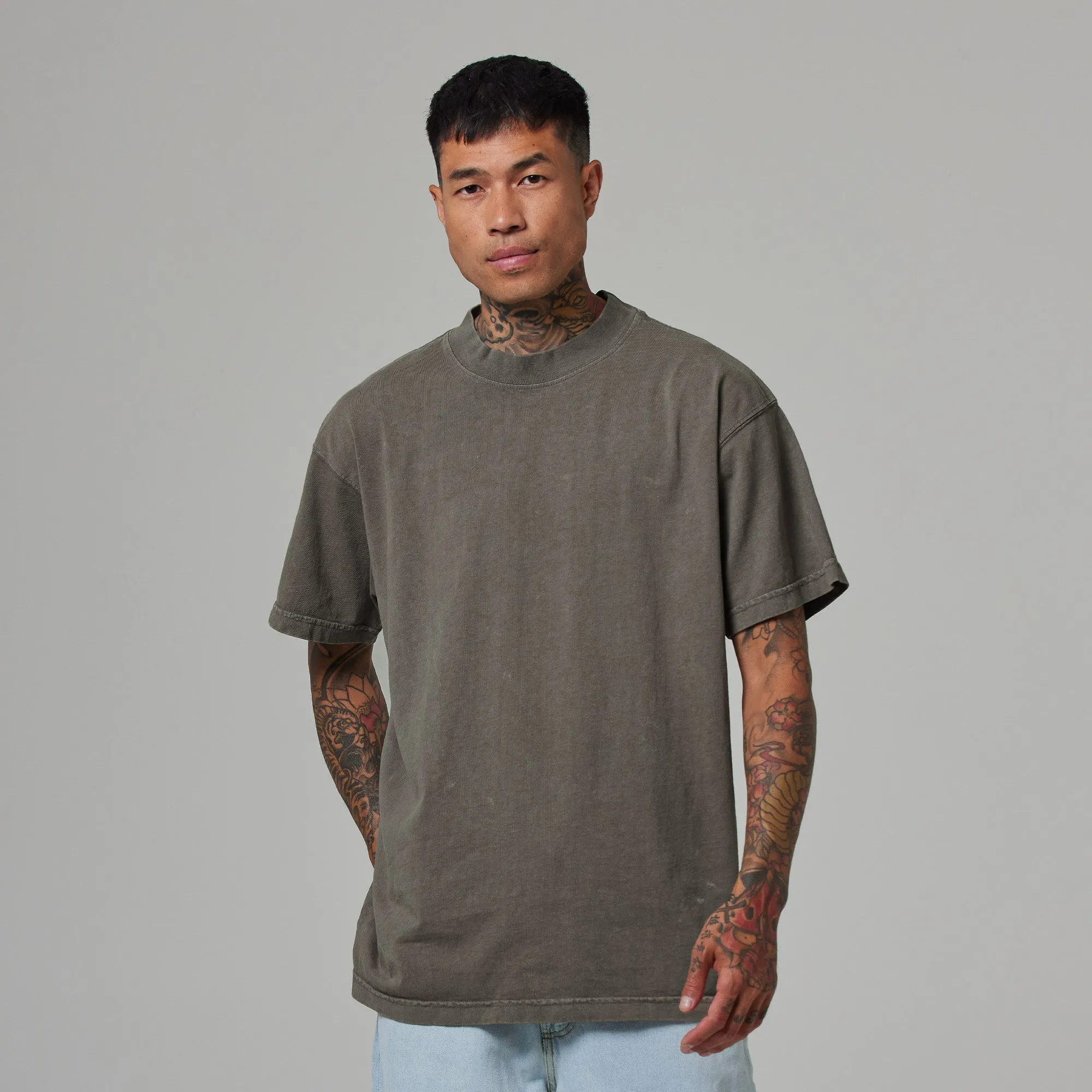 MENS MOCK NECK TEE 9 PACK