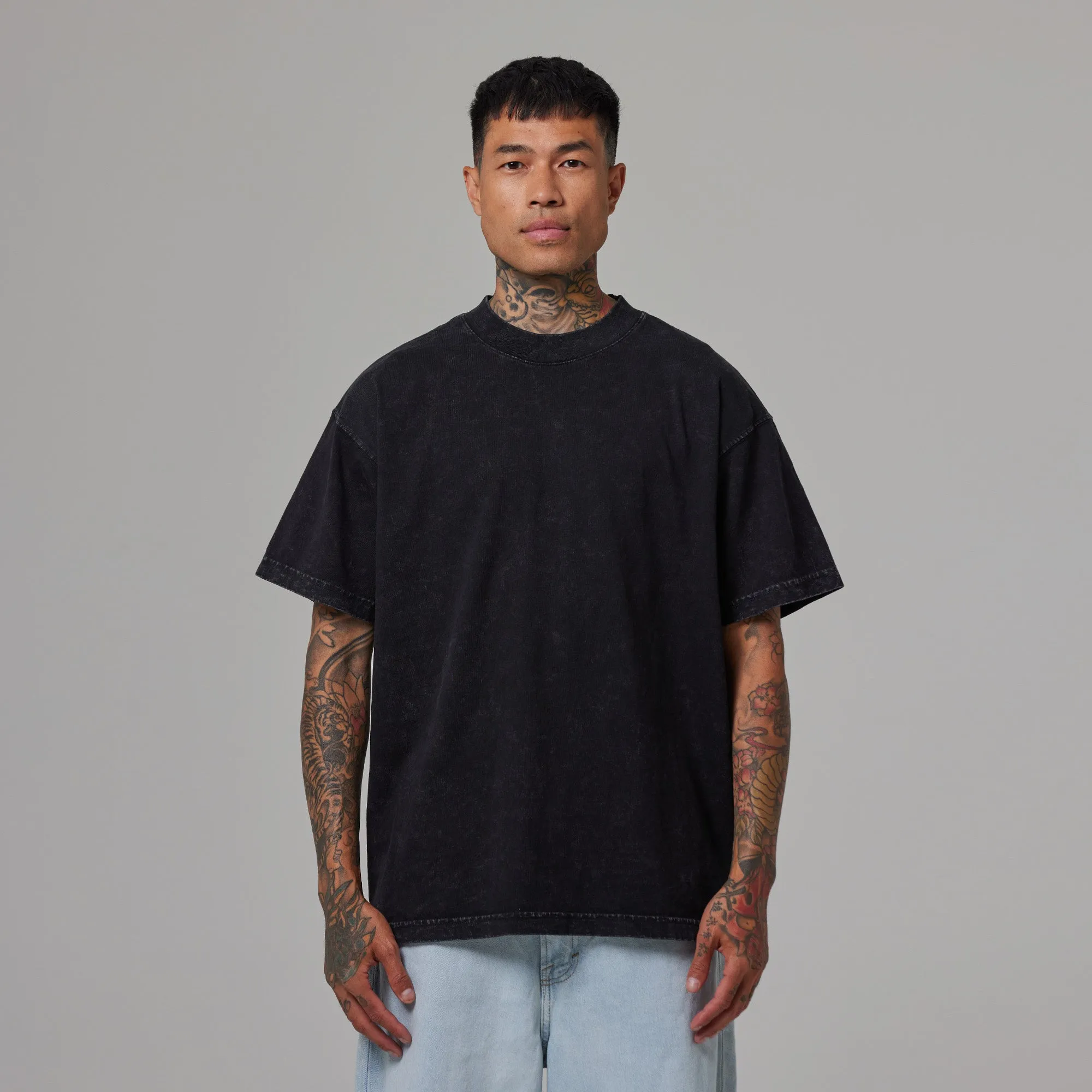 MENS MOCK NECK TEE 9 PACK