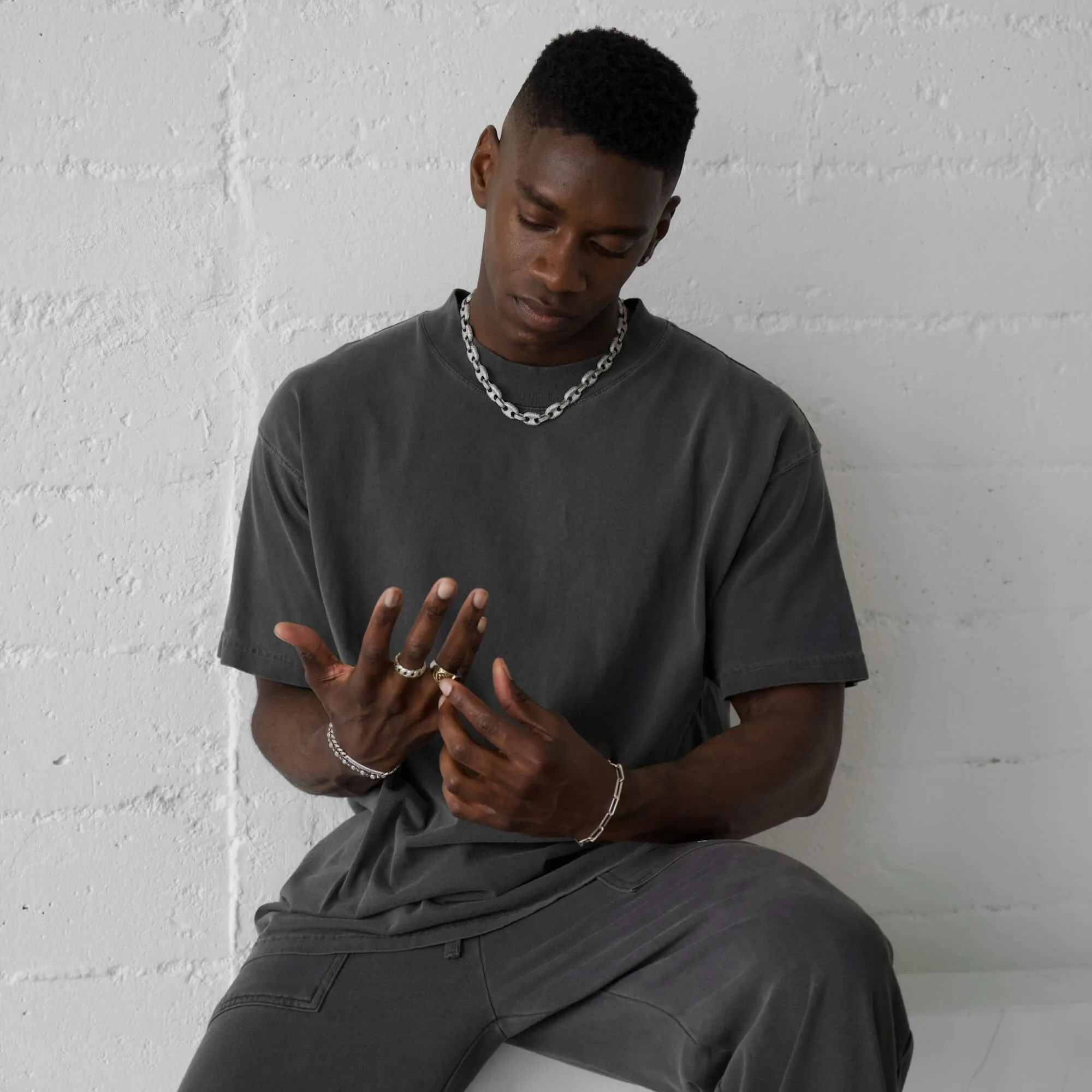 MENS MOCK NECK TEE