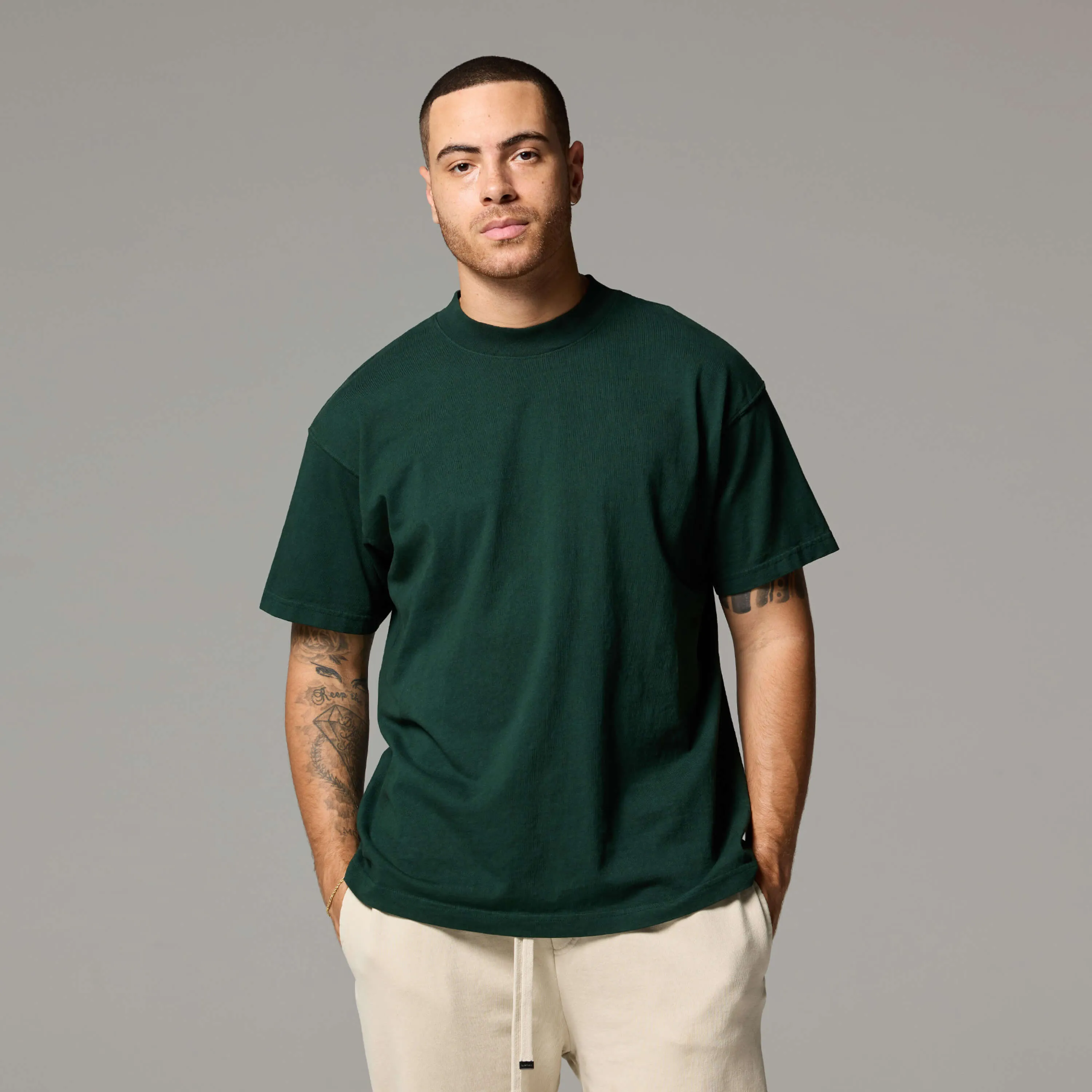 MENS MOCK NECK TEE