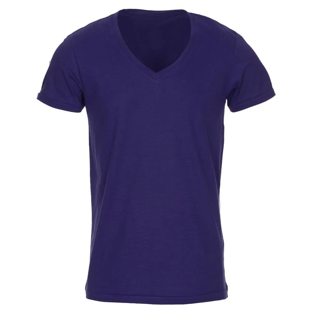 Men's Short-Sleeve Fitted V-Neck 100% Cotton Tee Shirt