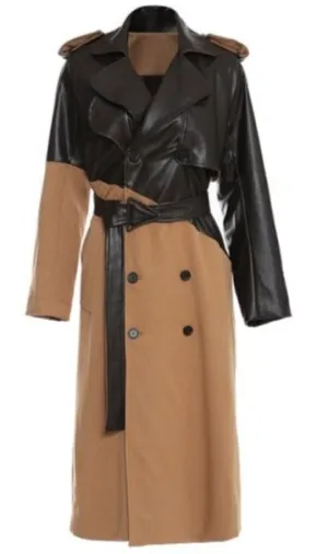 Mixed fabric Trench Coat for UNUSUAL Winter