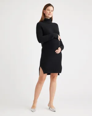 Mongolian Cashmere Fisherman Maternity Sweater Dress