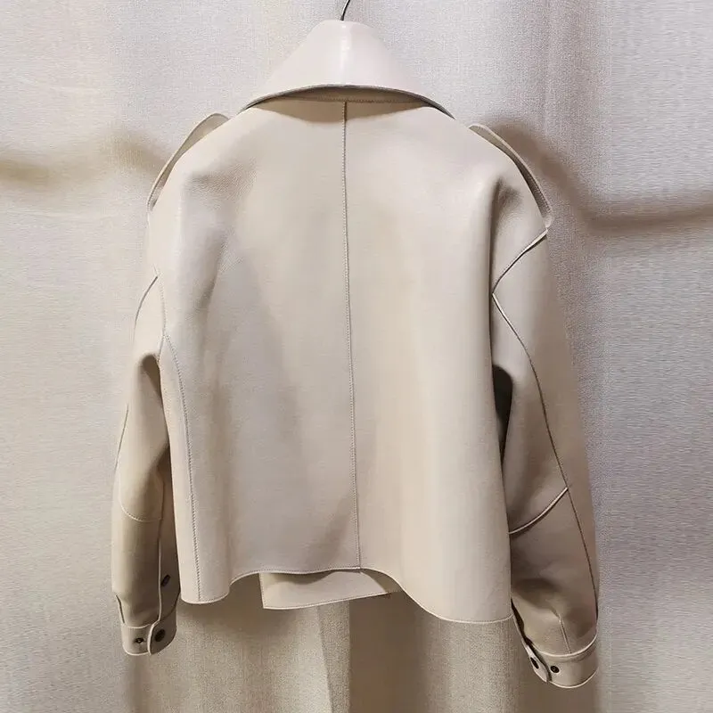 Motorcycle Biker Short Pu Leather Coat