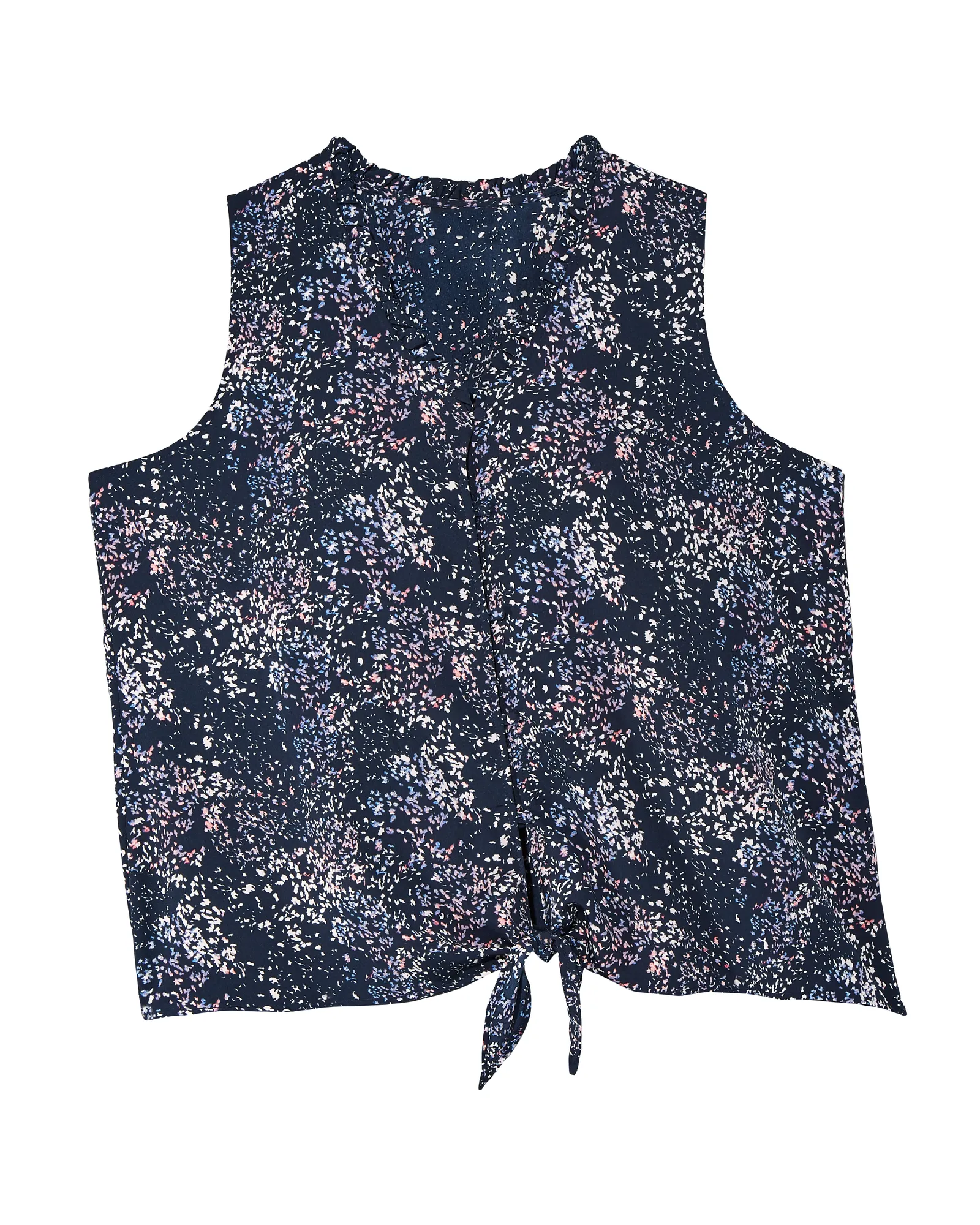 Nevaeh Button Down Blouse | Navy / Pink
