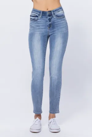 Nora - Judy Blue High Rise Light Bleach Wash Relaxed Fit Jeans