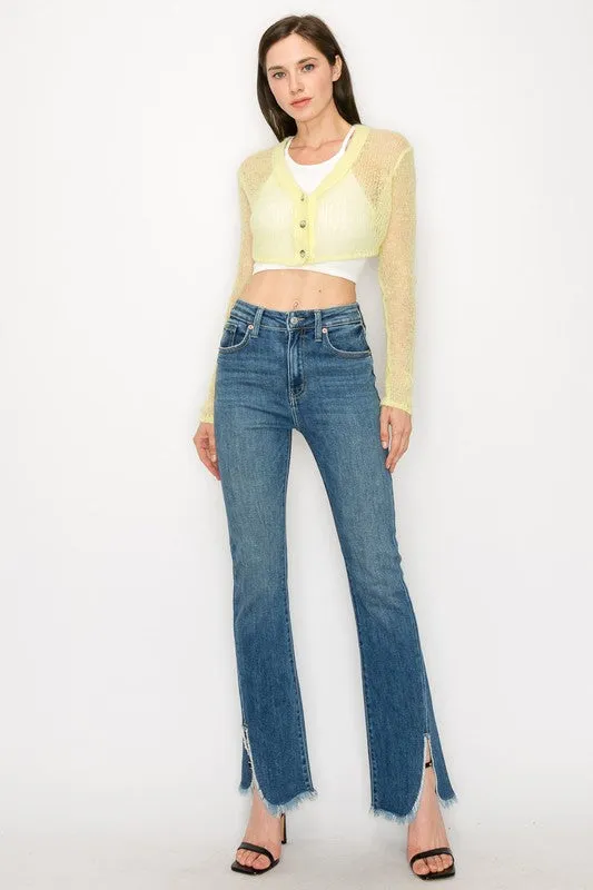 PLUS SIZE  - HIGH RISE BOOT CUT JEANS