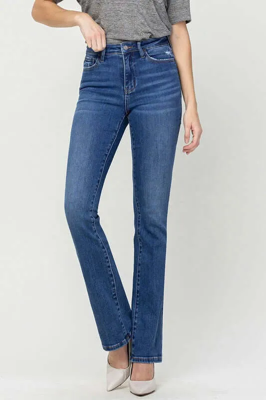 Shining Blue High Rise Bootcut Jeans