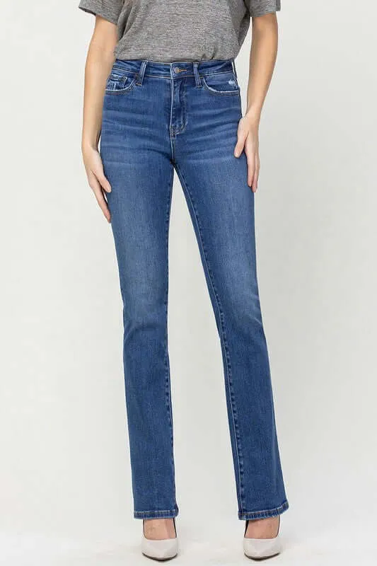 Shining Blue High Rise Bootcut Jeans