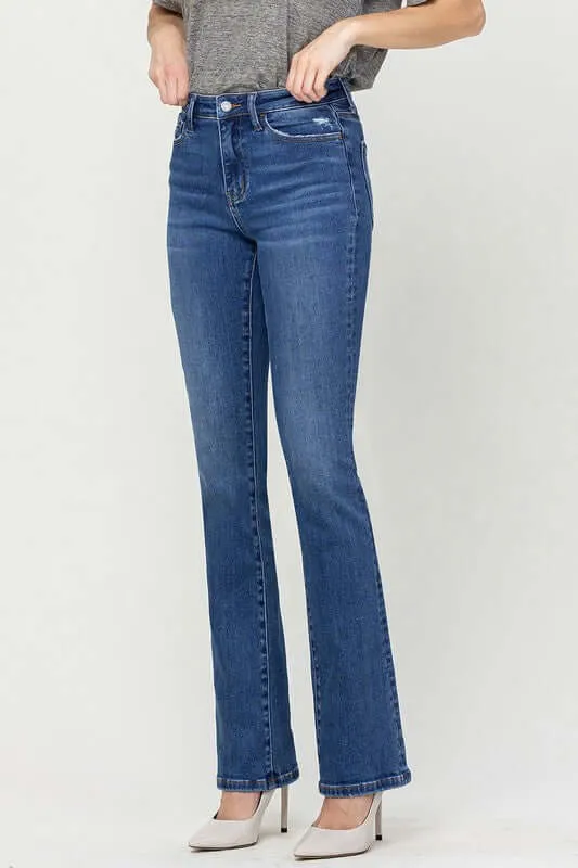 Shining Blue High Rise Bootcut Jeans