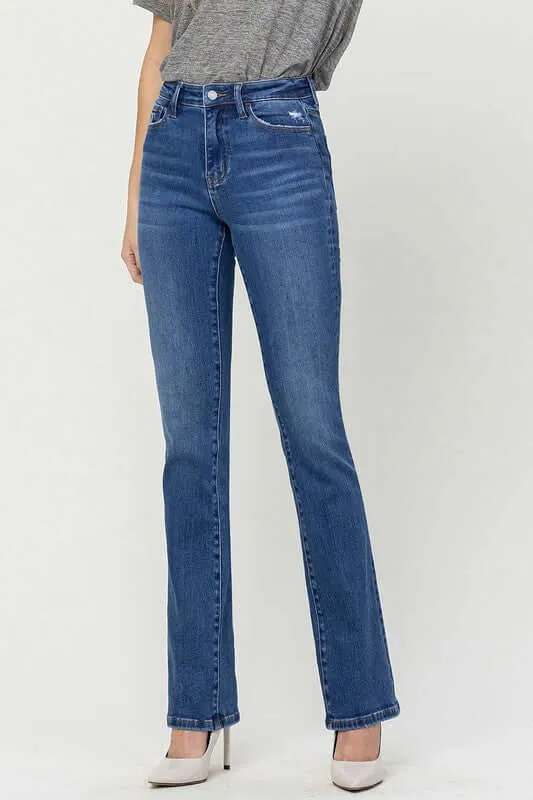 Shining Blue High Rise Bootcut Jeans
