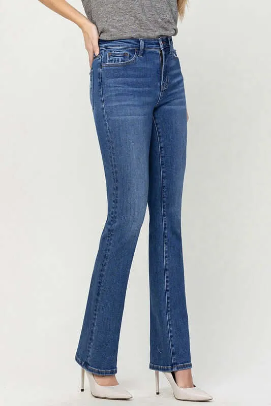 Shining Blue High Rise Bootcut Jeans